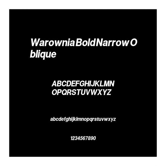 Warownia Bold Narrow Oblique