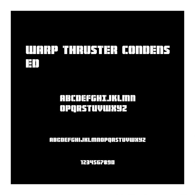 Warp Thruster Condensed