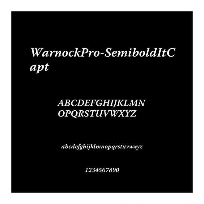 WarnockPro-SemiboldItCapt