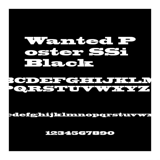 Wanted Poster SSi Black
