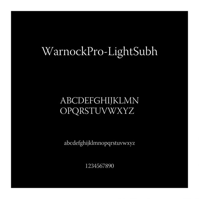 WarnockPro-LightSubh