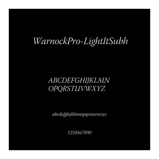 WarnockPro-LightItSubh
