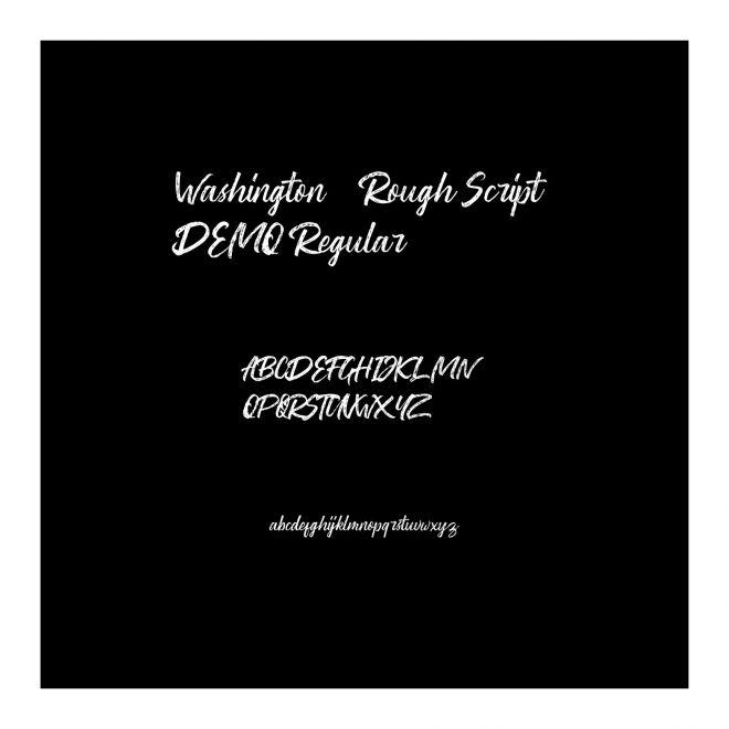 Washington ~ Rough Script DEMO Regular