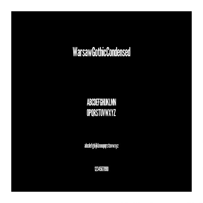 Warsaw Gothic Condensed
