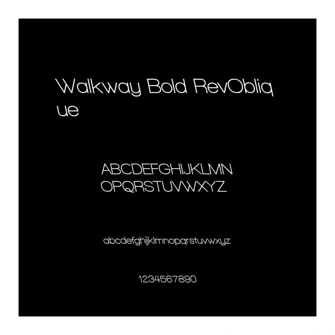 Walkway Bold RevOblique