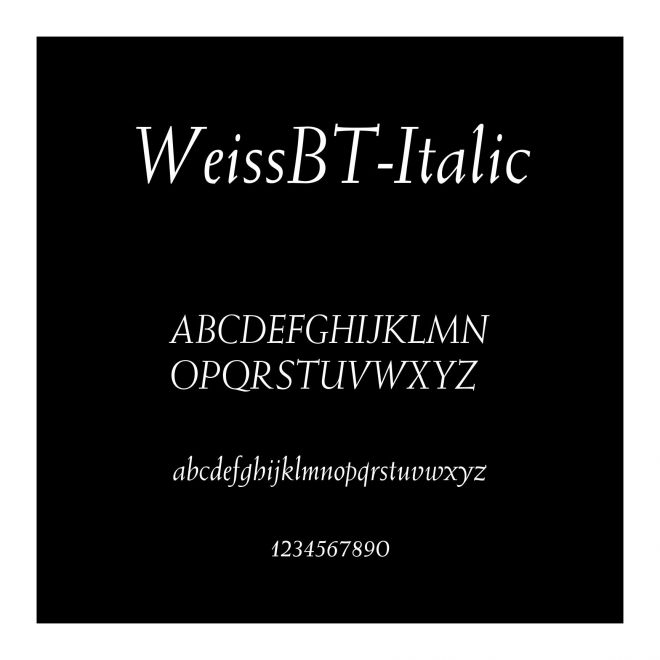 WeissBT-Italic