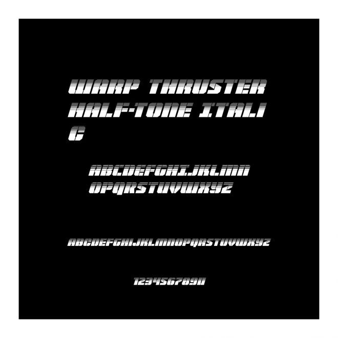 Warp Thruster Half-Tone Italic
