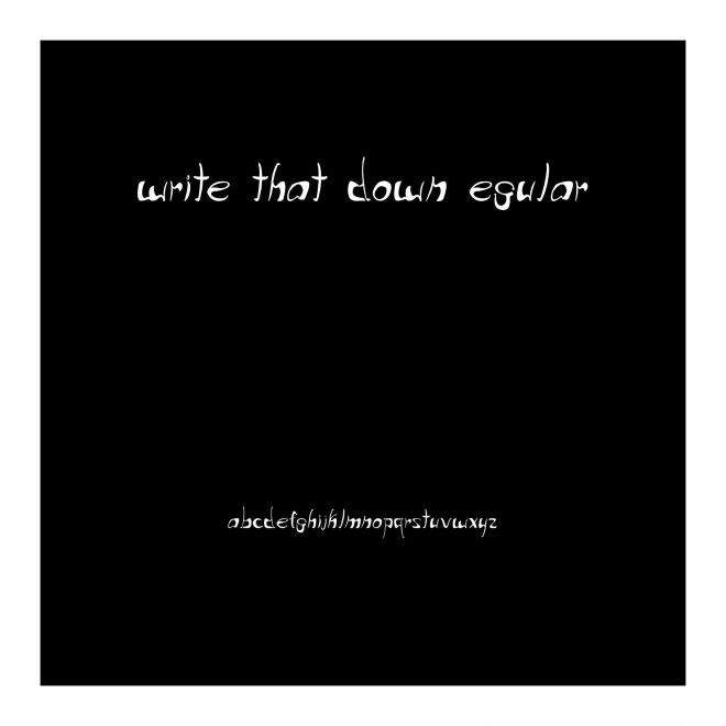 write that downRegular
