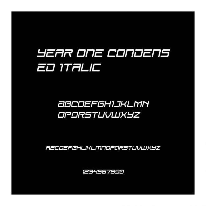 Year One Condensed Italic