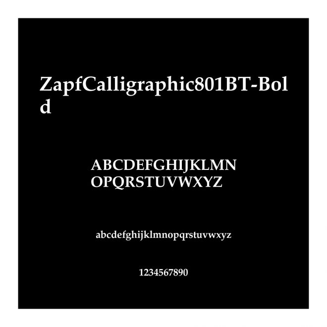 ZapfCalligraphic801BT-Bold