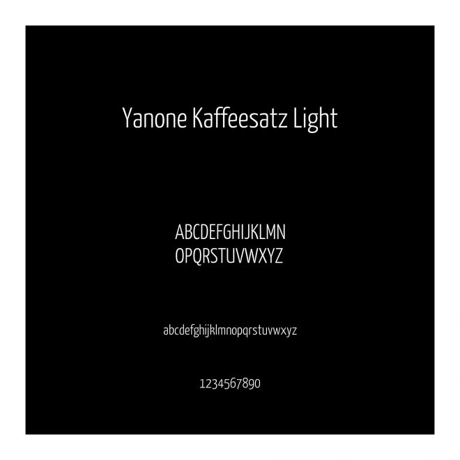 Yanone Kaffeesatz Light