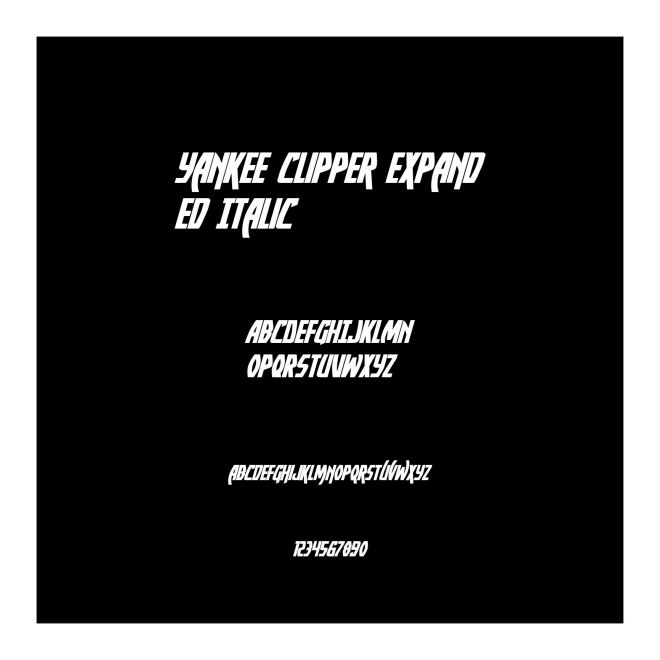 Yankee Clipper Expanded Italic