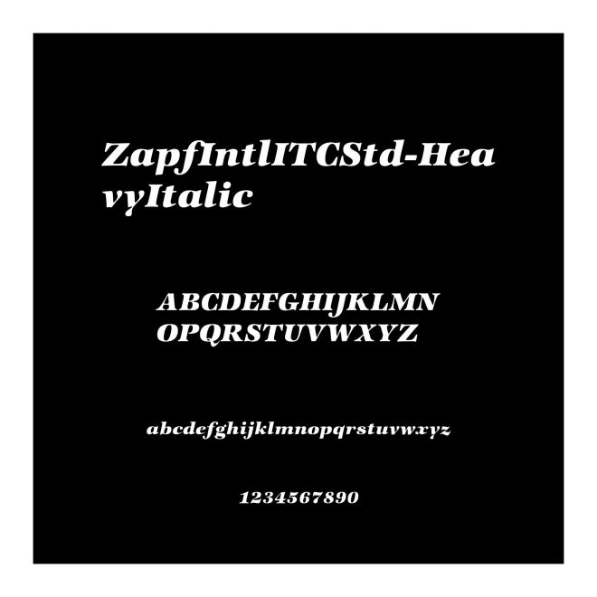ZapfIntlITCStd-HeavyItalic