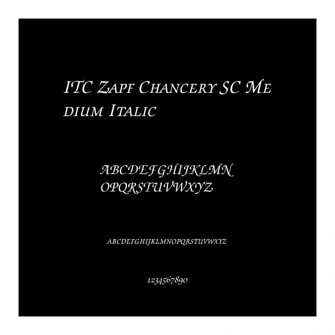 ITC Zapf Chancery SC Medium Italic