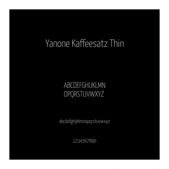 Yanone Kaffeesatz Thin