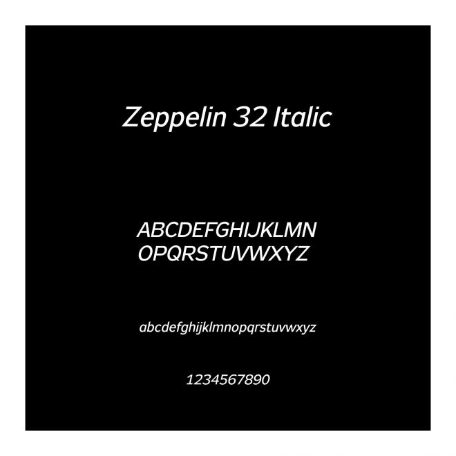 Zeppelin 32 Italic