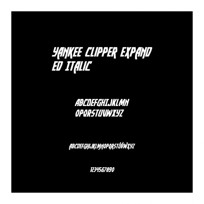 Yankee Clipper Expanded Italic