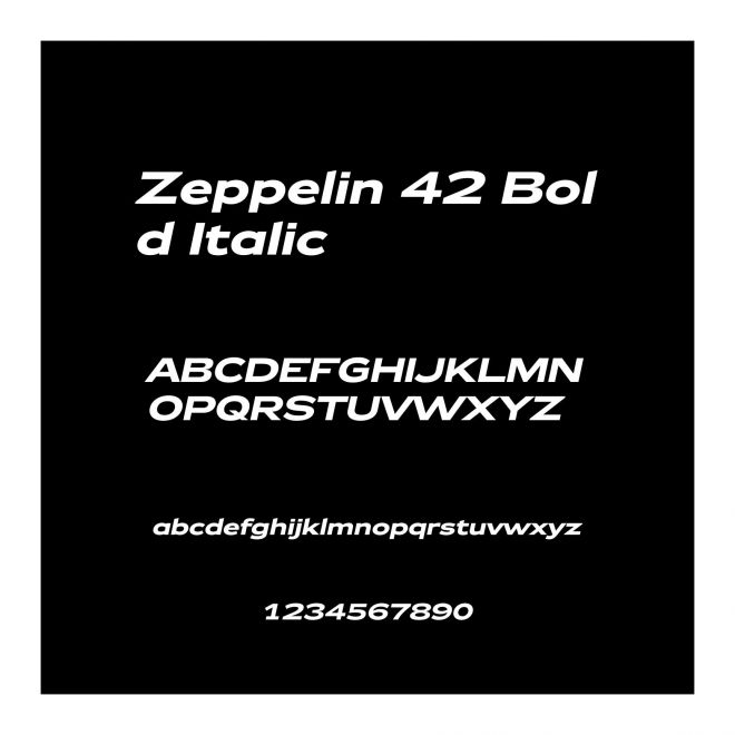 Zeppelin 42 Bold Italic