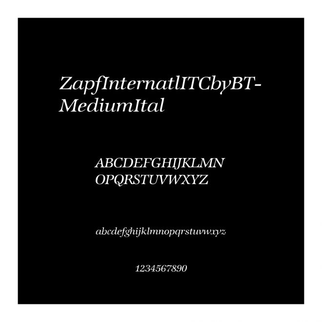 ZapfInternatlITCbyBT-MediumItal