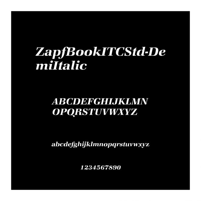 ZapfBookITCStd-DemiItalic