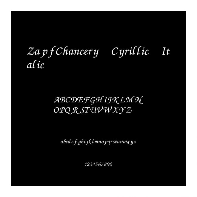 ZapfChancery Cyrillic Italic