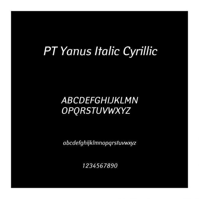 PT Yanus Italic Cyrillic