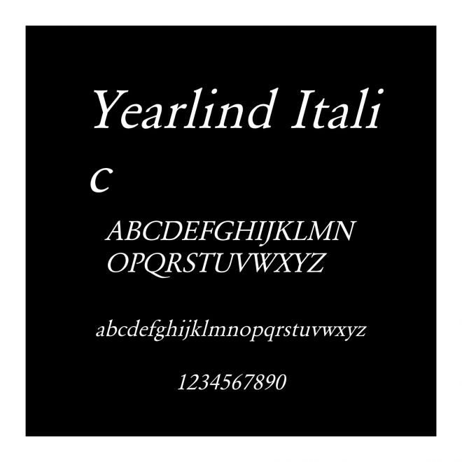 Yearlind Italic