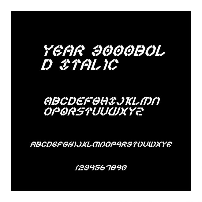 Year 3000Bold Italic