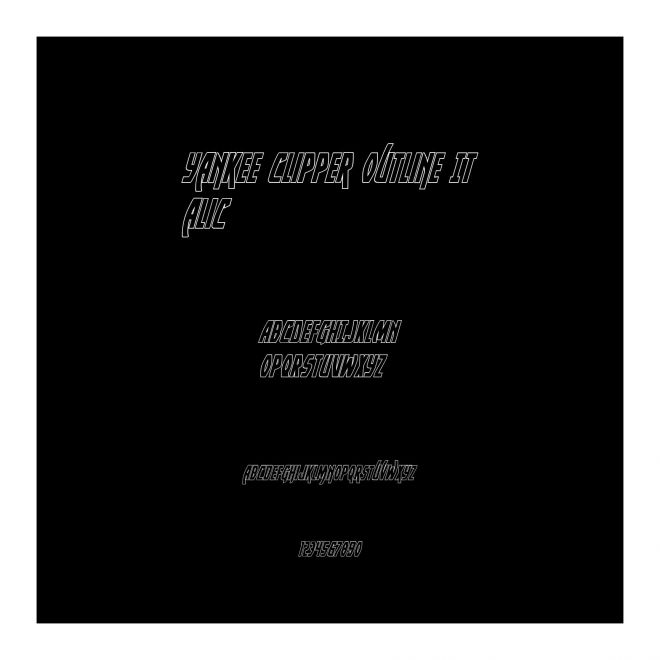Yankee Clipper Outline Italic