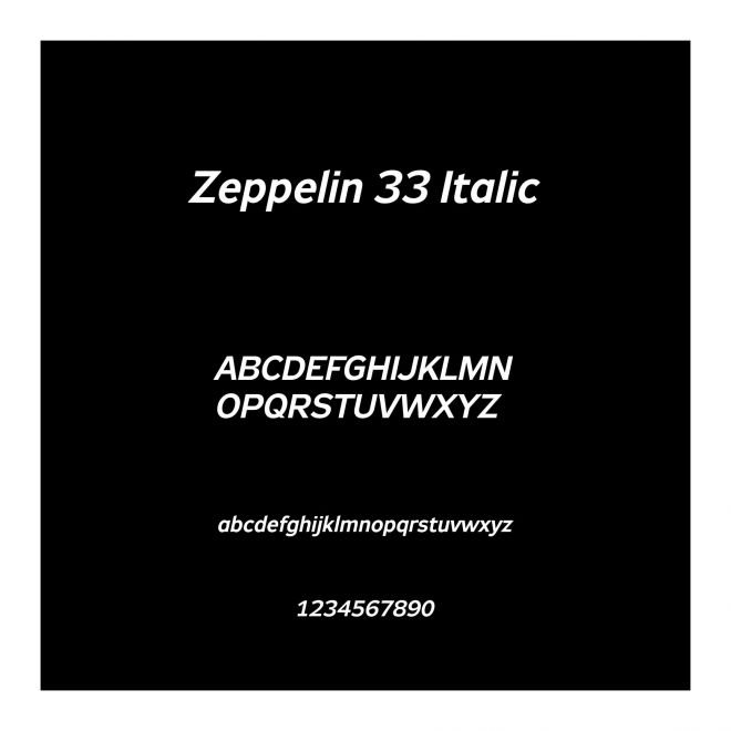 Zeppelin 33 Italic
