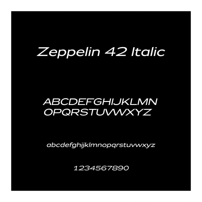 Zeppelin 42 Italic