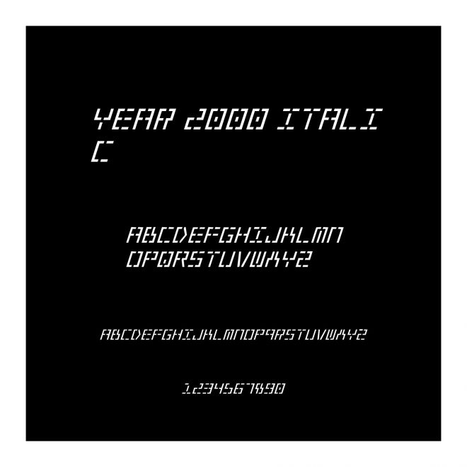 Year 2000 Italic