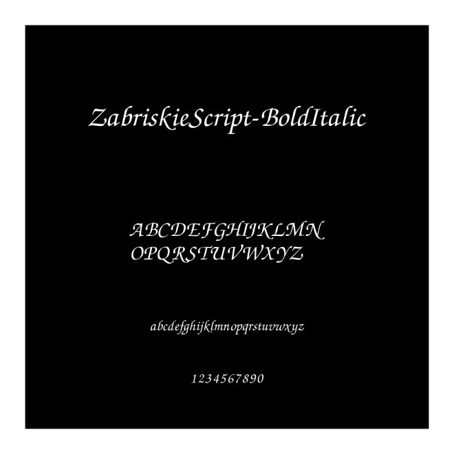 ZabriskieScript-BoldItalic