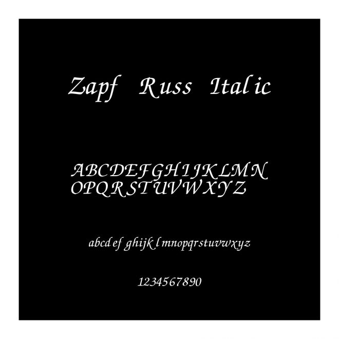 Zapf Russ Italic