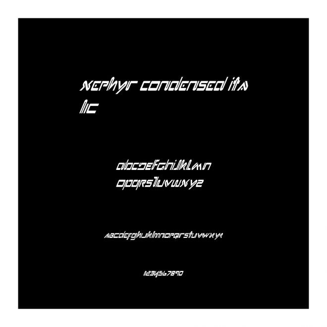 Xephyr Condensed Italic