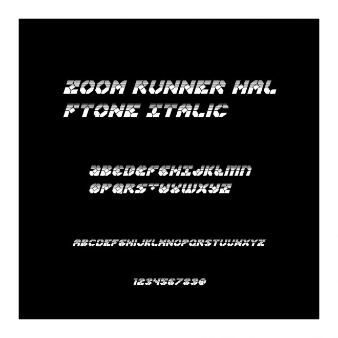 Zoom Runner Halftone Italic