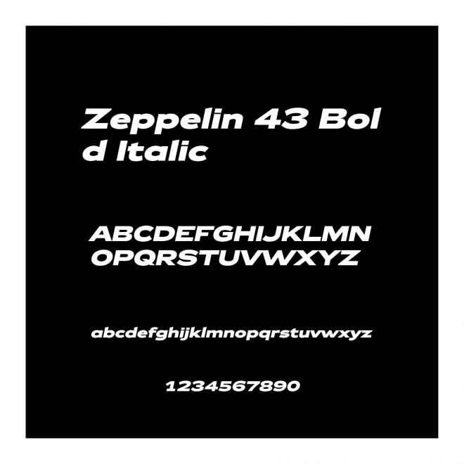 Zeppelin 43 Bold Italic