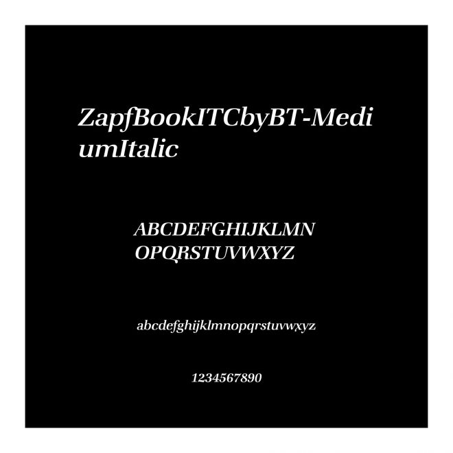 ZapfBookITCbyBT-MediumItalic