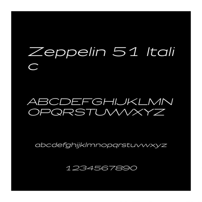 Zeppelin 51 Italic
