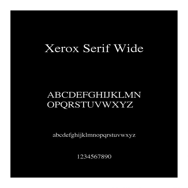 Xerox Serif Wide