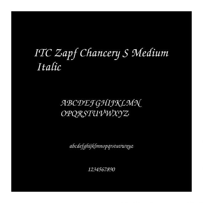 ITC Zapf Chancery S Medium Italic