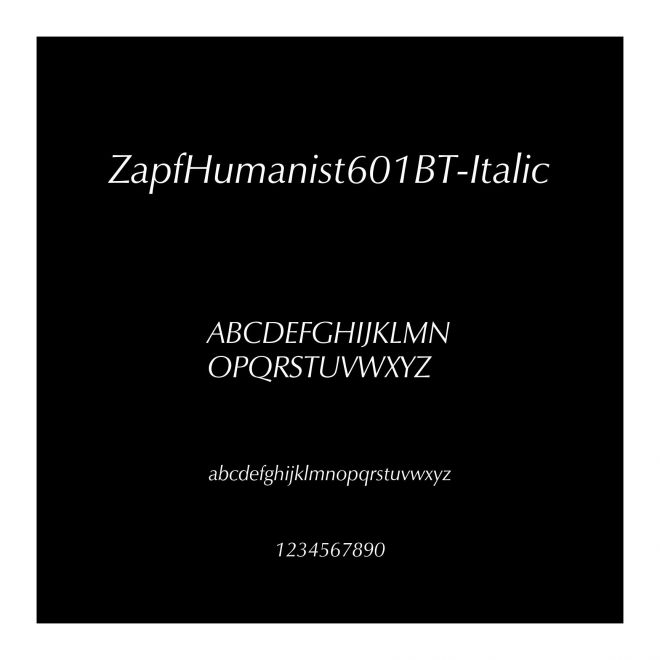 ZapfHumanist601BT-Italic