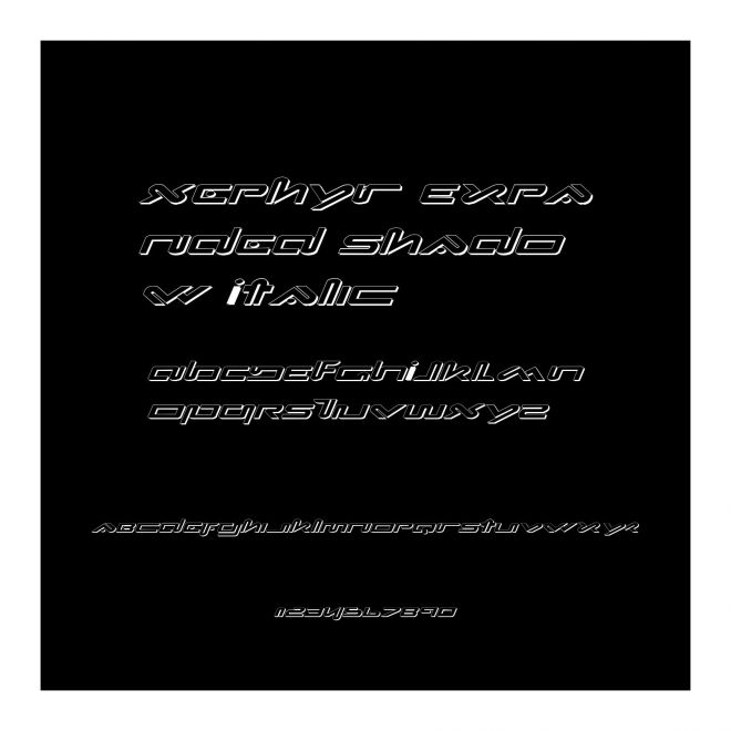 Xephyr Expanded Shadow Italic