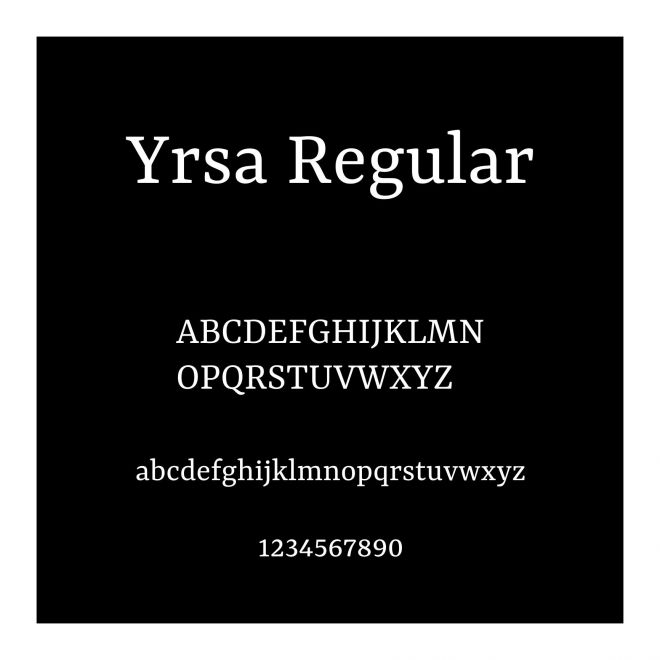 Yrsa Regular