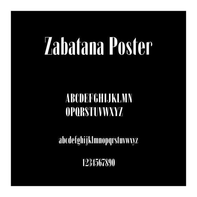 Zabatana Poster