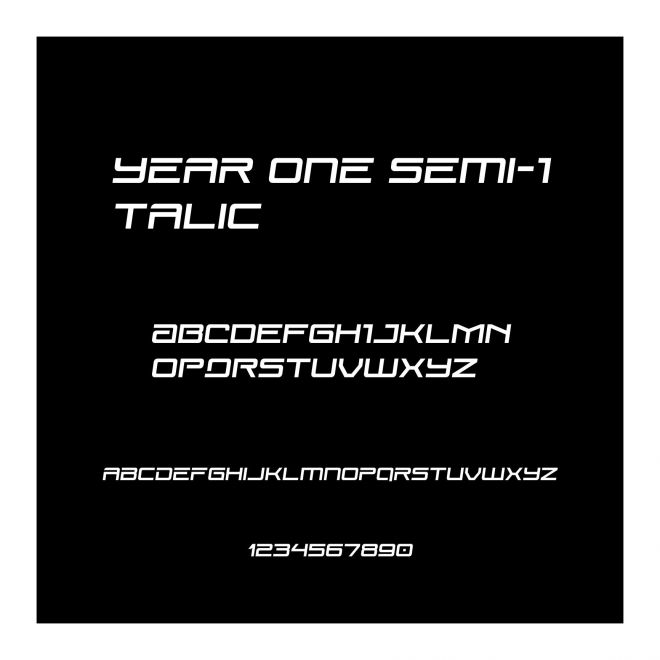 Year One Semi-Italic