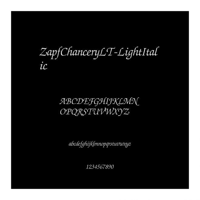 ZapfChanceryLT-LightItalic