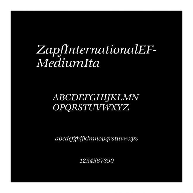 ZapfInternationalEF-MediumIta