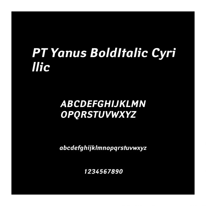 PT Yanus BoldItalic Cyrillic