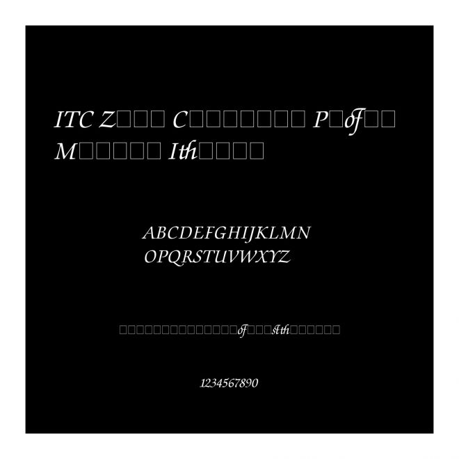 ITC Zapf Chancery Profi Medium Italic